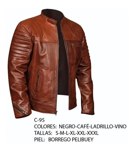 Chamarra Borrego Hombre Color Ladrillo C-95