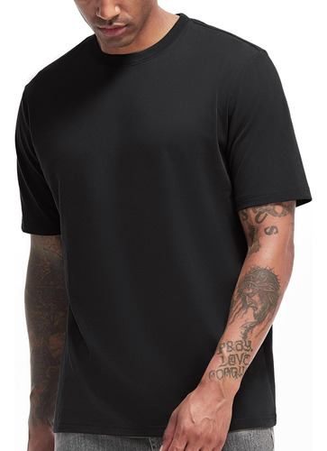 Veiisar Camiseta Pesada Con Cuello Redondo Para Hombre Camis