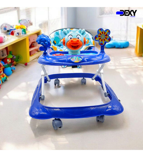 Andadera Para Bebé Con Tablero Musical Plegable Con Ruedas Azul