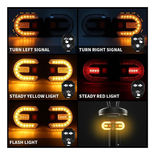Luz Trasera De Bicicleta De Bicicleta Teguangmei 2pcs Con De