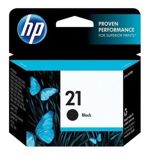 Cartucho Hp 21 Black Lar Inkjet Print C9351al 