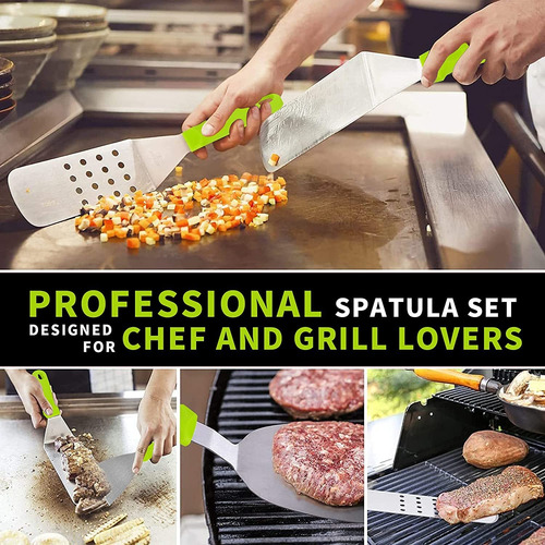 Green 7 Piezas Accesorios De Parrilla Para Chef De Parr...