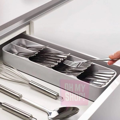 Imagen 5 de 8 de Cubiertero Slim Organizador Cubiertos Compacto Cajon Cocina