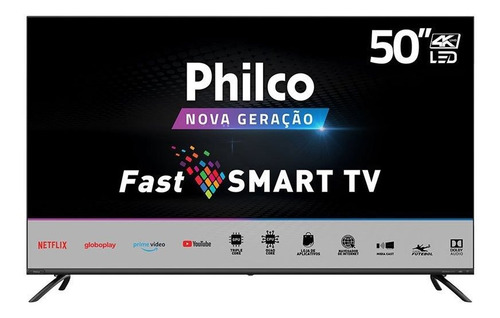 Imagem 1 de 5 de Smart Tv Led 50 Polegadas Philco Ultra Hd 4k Hdr