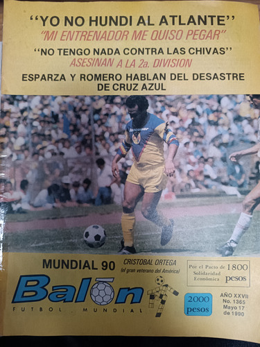 Revista De Fútbol Balón 1365 Cristóbal Ortega