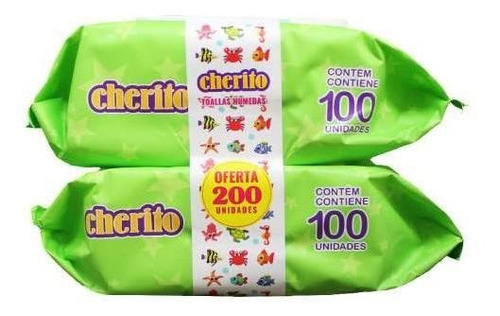 Cherito Toallas Humedas Pack 100 X 2