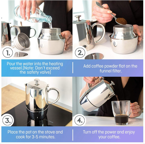 Cafetera De Espresso Estufa, Cafetera De Inducción De ...