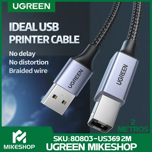 Cable Impresora Usb 2 Metros Compatibl Hp Epson Multifuncion