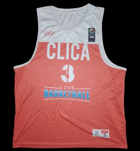 Camiseta Basquet Clica Wear Clinica Fiba Live Basquet #3 Cba