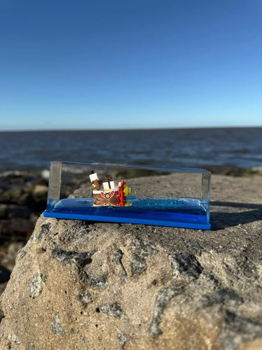 Barco De Juguete 3d De One Piece Insumergible Azul