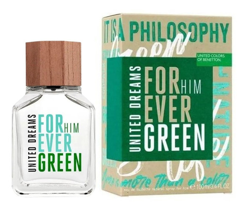 Benetton United Dreams Forever Green Him Edt Perf Masc 100ml