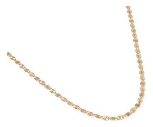 Cadena Valentina Estrella Tritono 4mm 60cm Oro Solido 10k Color Dorado