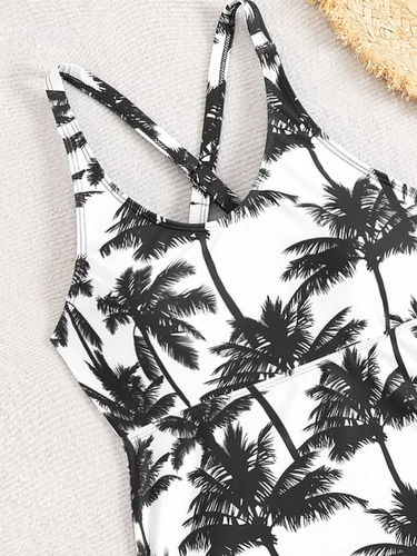 Traje De Baño Para Mujer Dos Piezas Bañador Tankini Dama Negro Xl