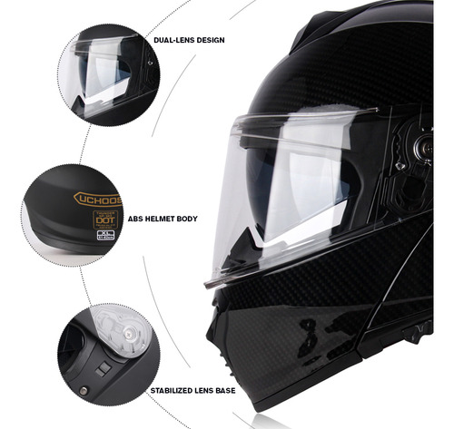 Casco De Motocicleta De Doble Lente Con Certificación 3c, Se