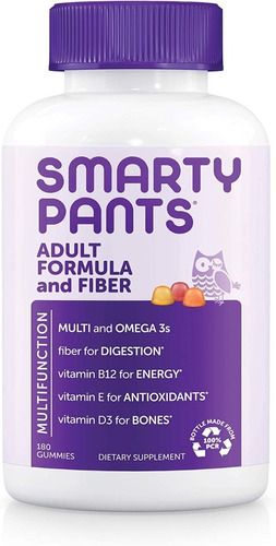 Smartypants Daily Gummy Multivitamin Adult W / Fiber: Fibra
