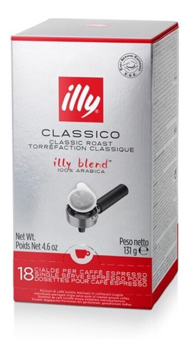 Cafe Illy, 18 Monodosis E.s.e., Classico, 100% Arábica