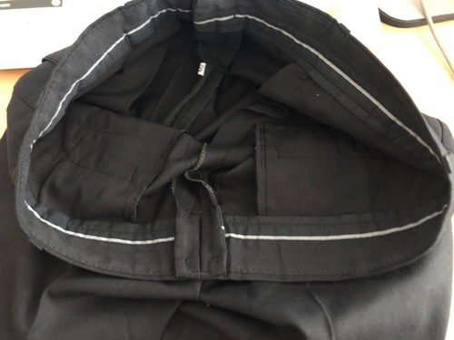 Pantalon De Vestir De Gabardina Negro Talle 40 Nuevo