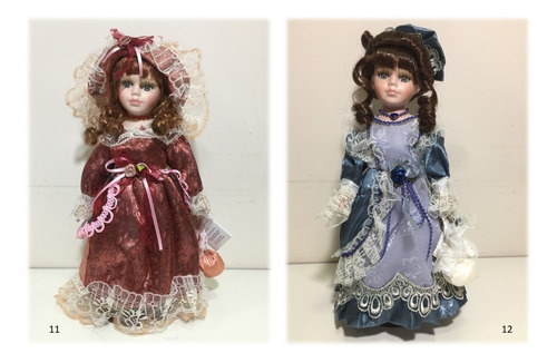 Imagem 6 de 6 de Singela Boneca Porcelana Antiga Dama Época Vitoriana 30 Cm