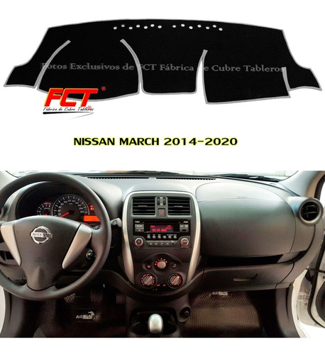 Cubre Tablero Nissan March 2015 2016 2017 2018 2019 Fct