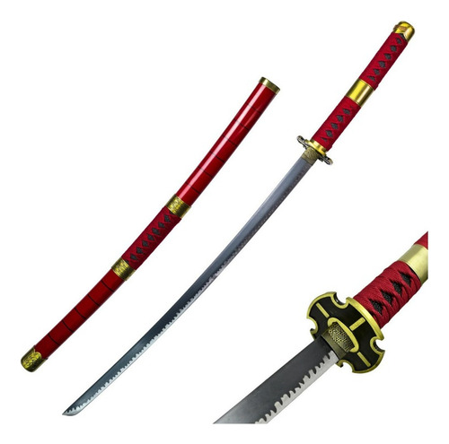 Katana Roja Sandai Kitetsu Zoro One Piece Espada Ornamental