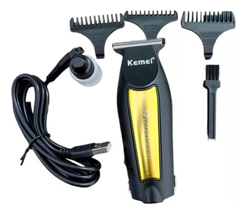 Kemei Patillera Trimmer Km-100 Black & Gold 2 Vel Barberia