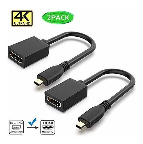 Adaptador Micro Hdmi Dama Para Gopro Hero Camara Accion 4k H