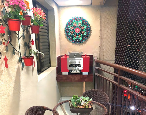Churrasqueira Ecológica Para Apartamento Sem Fumaça Hotbox Cor Vermelho
