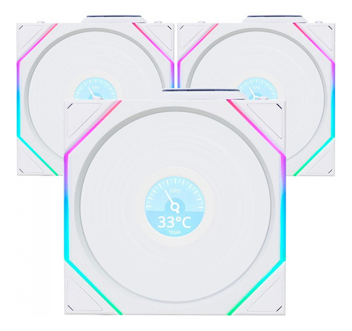 Fan Gamer Lian Li Uni Fan Tl Wireless Lcd Reverse Branco Led Argb