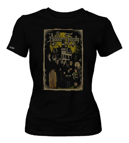 Camiseta The Addams Family Casa De Fondo Serie Mujer Dbo