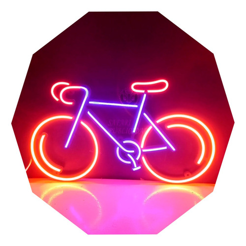 Cartel Bicicleta En Neón Led / Deco  / Figuras / Hogar