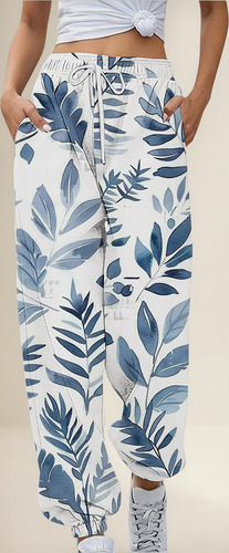 Calças Femininas Estampadas De Pelúcia Com Cordão E Cintura