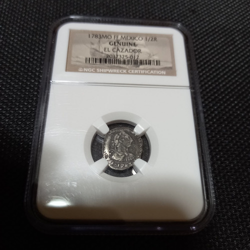Moneda De 1/2 Real 1783 Galeón El Cazador. Genuino. (Usado)