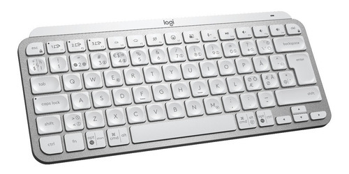 Imagen 2 de 6 de Teclado bluetooth Logitech Master Series MX Keys Mini QWERTY español España color gris pálido con luz blanca