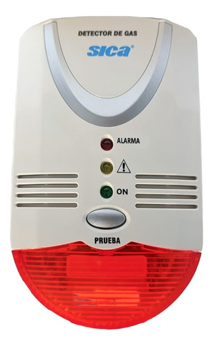 Detector De Gas Natural Envasado 220v Alarma Sonora Sica