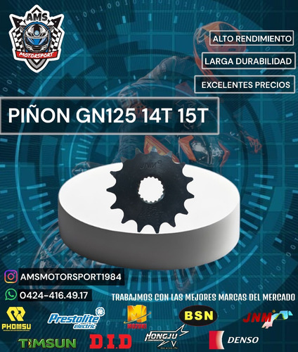 Piñon Gn125 14t 15t 