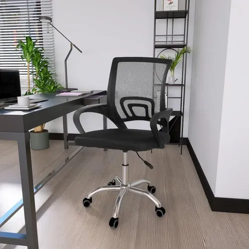 Magazine Decor Cadeira Secretária Office Base Giratória Cor Preta | Magazine Deco