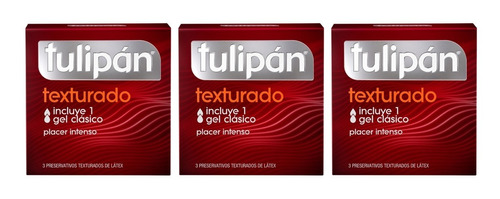 Tulipán Preservativos Látex Texturado 3 Cajas X3u Discreto