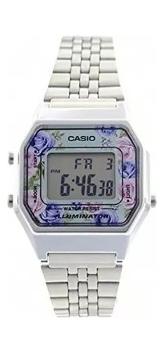 Reloj Mujer Vintage Casio La680wa-2cdf Floreado /jordy