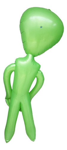 Inflable De Alien Marciano Decoración Para Halloween Color Verde
