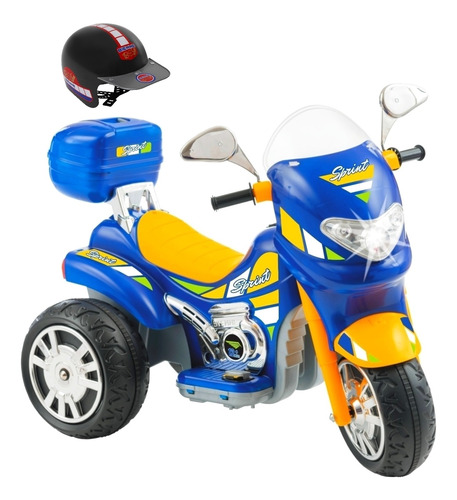 Moto Elétrica Infantil Sprint Turbo Azul 12v - Biemme