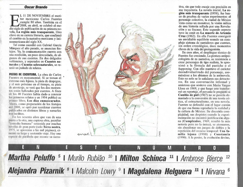 Carlos Fuentes A Los 80 Años - Historias Enmascaradas