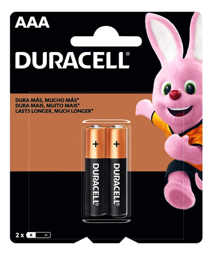 Pilha Alcalina Aaa 1 Cartela Com 2 Pilhas Duracell