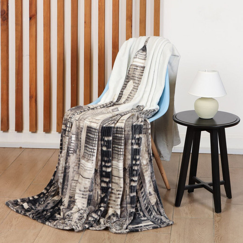 Casa Laura Enxovais manta soft cobertor microfibra casal  estampado 2,00X 1,80cm 