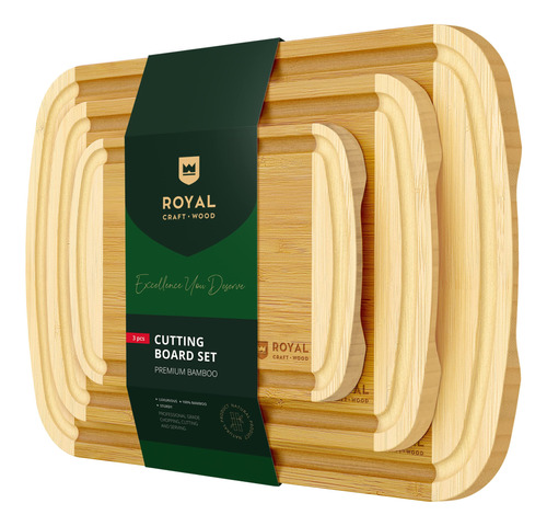 Royal Craft Wood Tablas De Cortar De Lujo Para Cocina, Jueg.