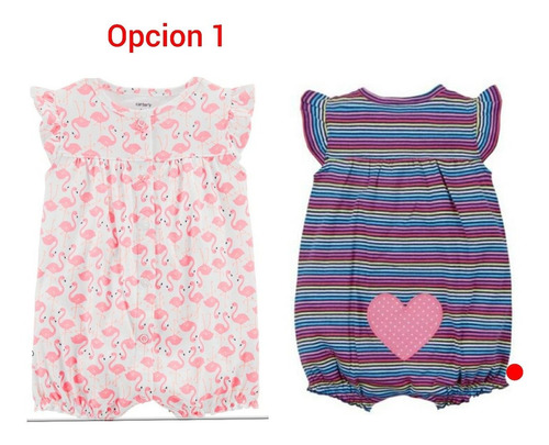 Setx2 Bodys Carters, Ropa Bebe,  Mamelucos Niña Bebes Bodies