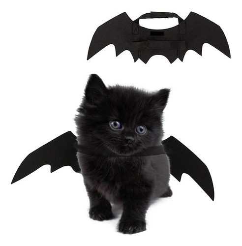 Disfraz Gato Halloween Para Gatos, Perros, Alas Murciélago