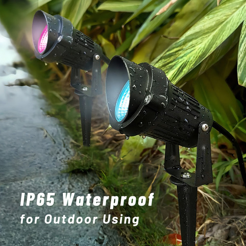 Lamparas Leds Para Jardin Luz Remoto 20 Modos Rgb 15w 2 Pzas