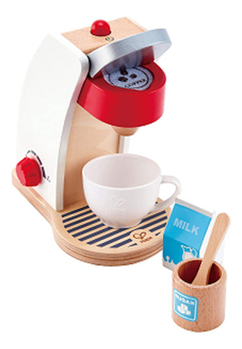 Set De Cocina De Madera Máquina De Café Con Accesorios Blanc