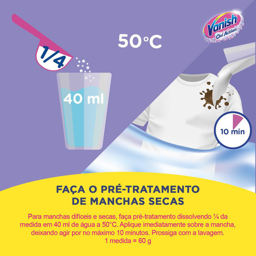 Tira Manchas Em Pó Vanish Crystal White Oxi Action 1kg