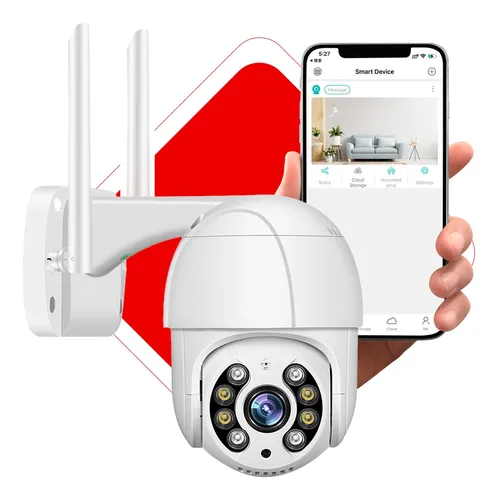 comprar Câmera De Segurança Interna Externa Wi-Fi Smart Ip Prova D'água Com Infravermelho HD App Yoosee Cor Branco Fergusom